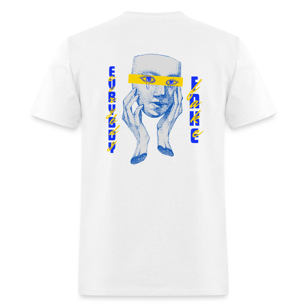 Evrybdy.Fke Blue Cry TeeThis is our best seller for a reason. Relaxed, tailored and ultra-comfortable, you'll love the way you look in this durable, reliable classic. 
100% pre-shrunk cottoUnisex Classic T-Shirt | Fruit of the Loom 3930SPODEvrybdy.FkeSPODFke Blue Cry Tee
